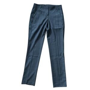 Theory Women's 2 Grey/black Tuxedo Stripe Wool Blend Pants Nabiki C_Magistrate